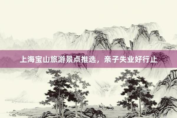 上海宝山旅游景点推选，亲子失业好行止